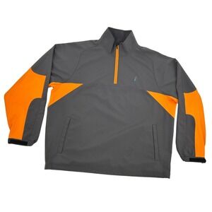 Zero Restriction Tour Series Jacket  Mens XL‎ Gray Orange 1/4 Zip Cattail Creek